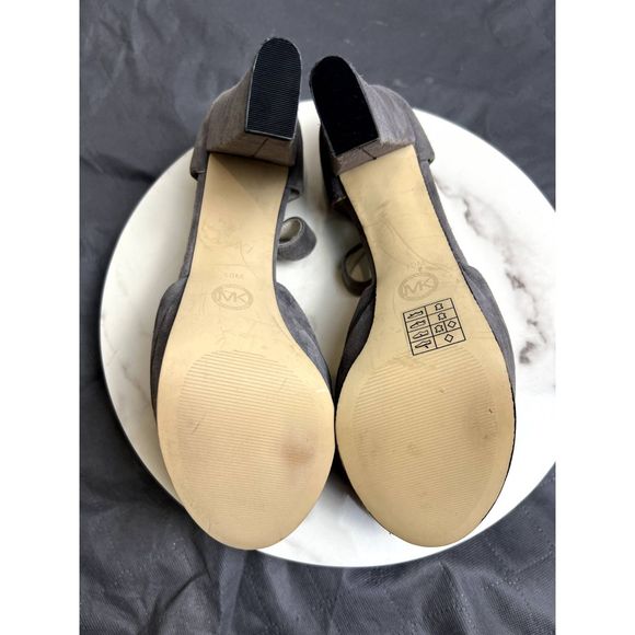 Michael Michael Kors Haven Ankle Strap Dark Slate Suede Platform SZ 10M:NWOT - Picture 14 of 16